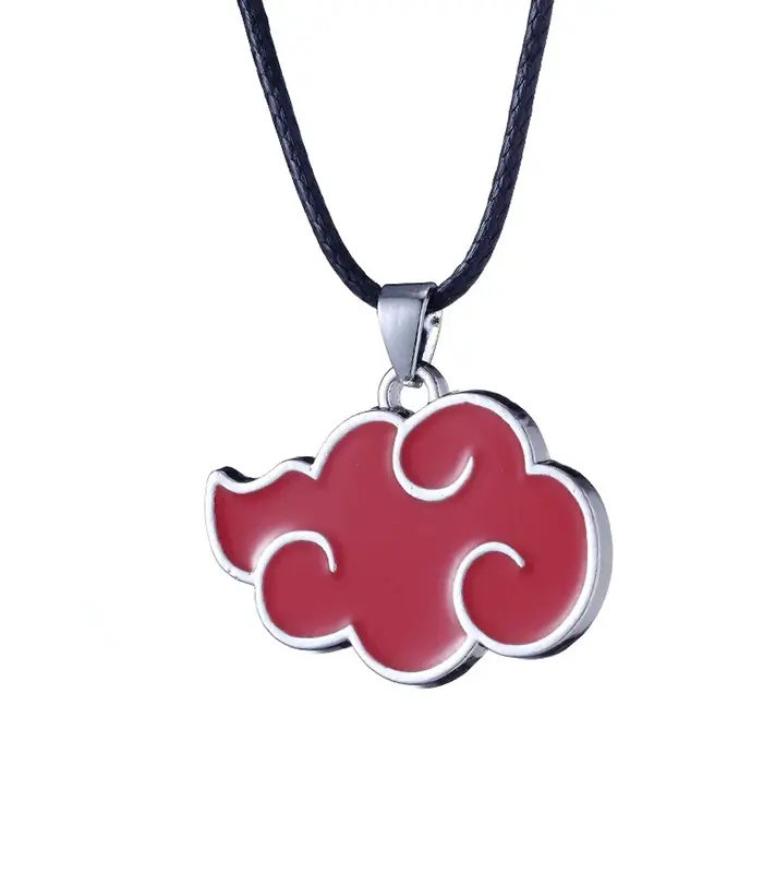 akatsuki-neck1 Akatsuki Necklace – Stainless Steel Chain / Black Cord Chain - Image 1