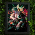 Roronoa Zoro Wall Art – Black Frame (13x15cm)