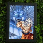 Goku Ultra Instinct Wall Art – Black Frame (13cm x 15cm)