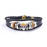 One Piece Bracelet – Straw Hat Pirates Skull Logo Leather Wristband