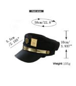 JoJo’s Bizarre Adventure Jotaro Kujo Cosplay Cap – Unisex Anime Hat with Metal Badge - Image 4
