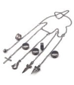 Kurapika Chain Rings Set – Gothic Multi-Ring Hand Chain Jewelry (Hunter x Hunter Inspired) - Image 7