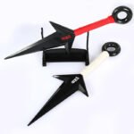 Naruto Kunai with Display Stand – Cosplay Prop (Red or White Handle)