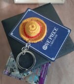 Handmade Luffy Straw Hat Keychain – One Piece Crochet Edition - Image 2