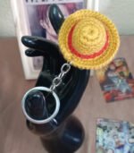 Handmade Luffy Straw Hat Keychain – One Piece Crochet Edition - Image 6