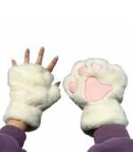 Kawaii Cat Paw Plush Gloves - Image 2