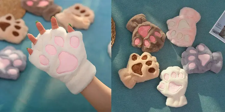 Kawaii-Cat-Paw-Plush-Gloves-desc-1