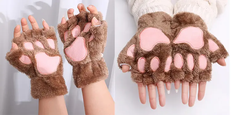 Kawaii-Cat-Paw-Plush-Gloves-desc-3
