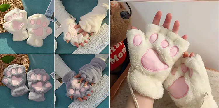 Kawaii-Cat-Paw-Plush-Gloves-desc-5