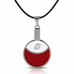 Naruto Uchiha Clan Necklace – Half Moon Konoha Pendant
