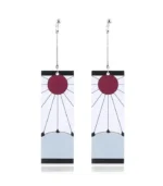 Tanjiro Hanafuda Earrings – Demon Slayer Anime Cosplay Jewelry - Image 2