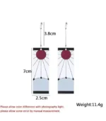 Tanjiro Hanafuda Earrings – Demon Slayer Anime Cosplay Jewelry - Image 3