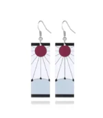 Tanjiro Hanafuda Earrings – Demon Slayer Anime Cosplay Jewelry - Image 5