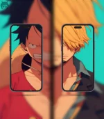 Luffy & Sanji Phone Wallpaper – One Piece HD Anime Digital Download - Image 2