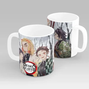 Demon Slayer Anime Mug – Tanjiro, Rengoku & Giyu Coffee Cup
