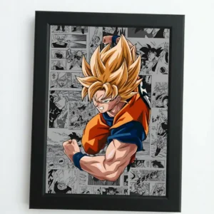 Super Saiyan Goku Anime Frame – Dragon Ball Wall Art (20x15cm)