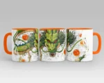 Shenron Dragon Ball Anime Mug – Orange Handle Coffee Cup - Image 2
