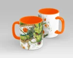 Shenron Dragon Ball Anime Mug – Orange Handle Coffee Cup