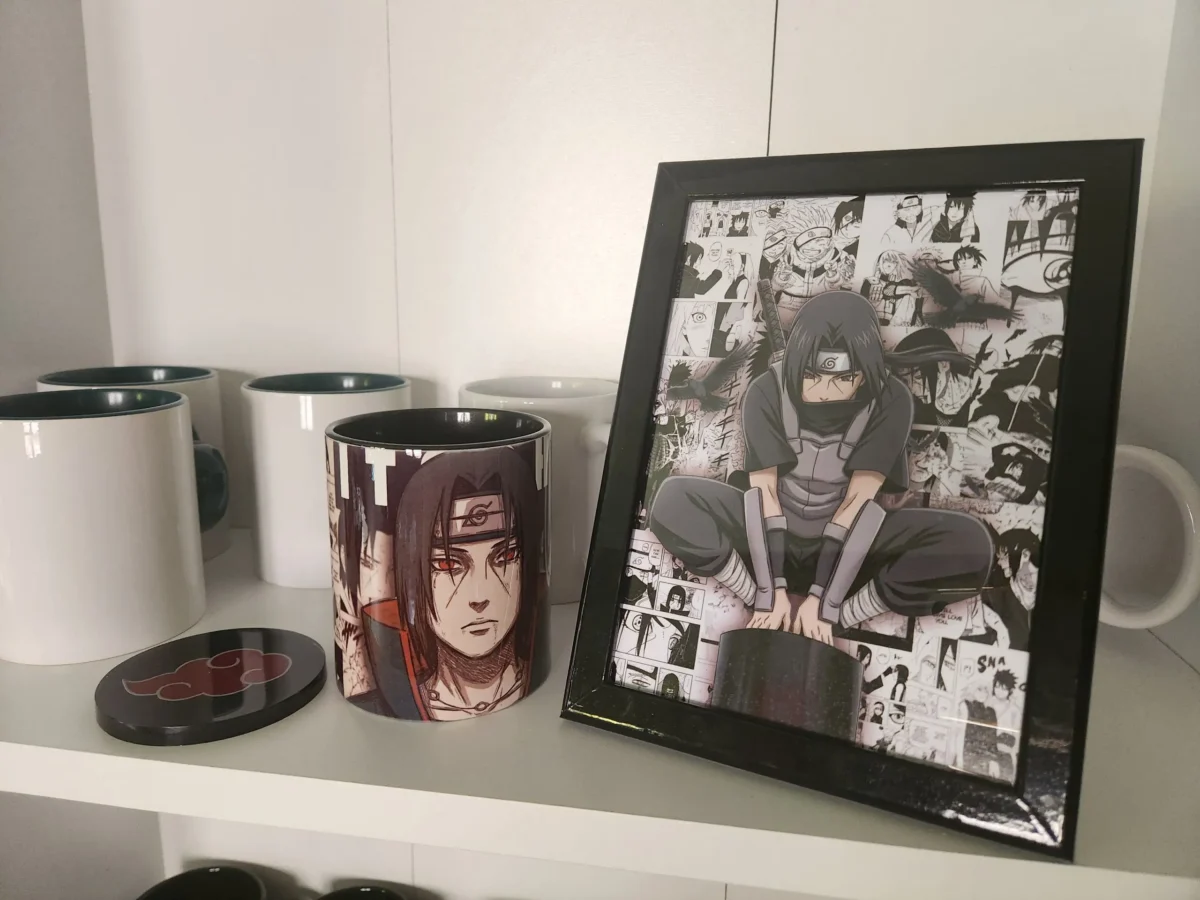 Itachi Uchiha Anime Fan Bundle – Mug + Frame + Free Stickers - Image 2