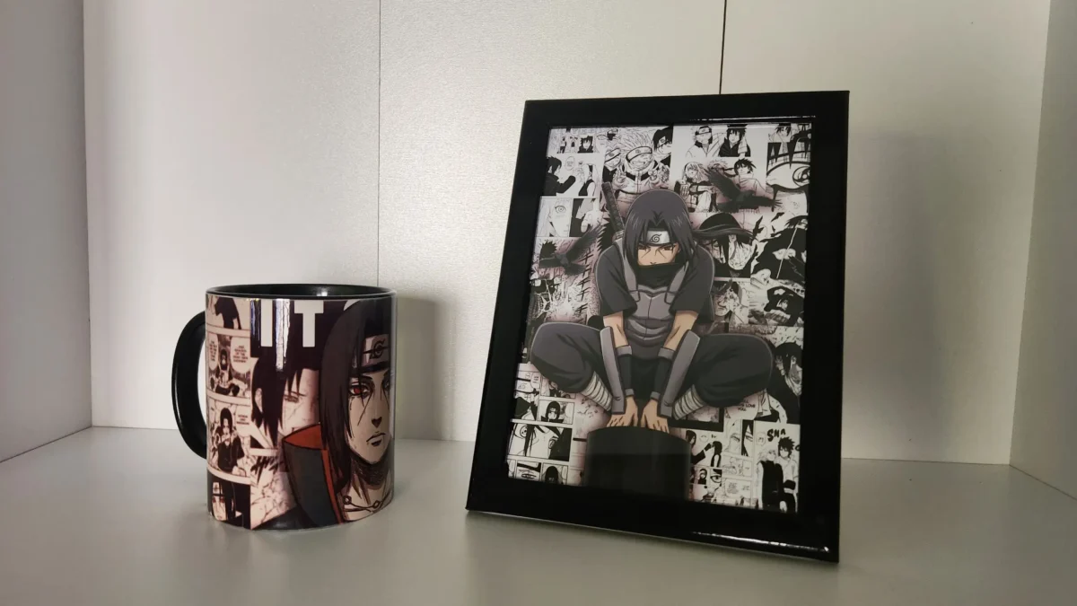 Itachi Uchiha Anime Fan Bundle – Mug + Frame + Free Stickers - Image 6