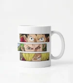 One Piece Trio Eyes Mug – Luffy, Zoro & Sanji Anime Coffee Cup